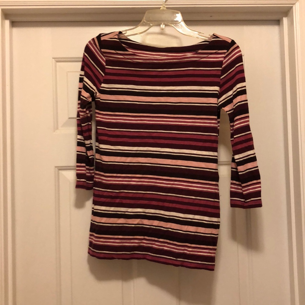 Loft 3/4 striped shirt
